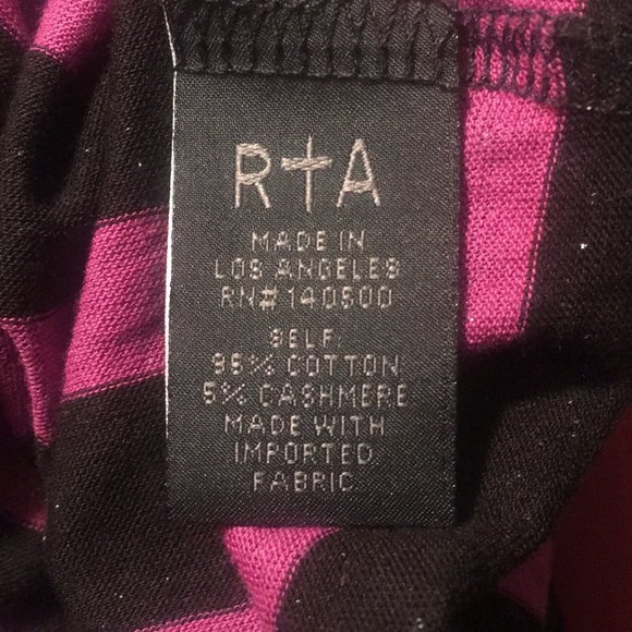 NEW RtA Glitter Striped Cashmere Blend T-Shirt Size XS - Picture 8 of 8